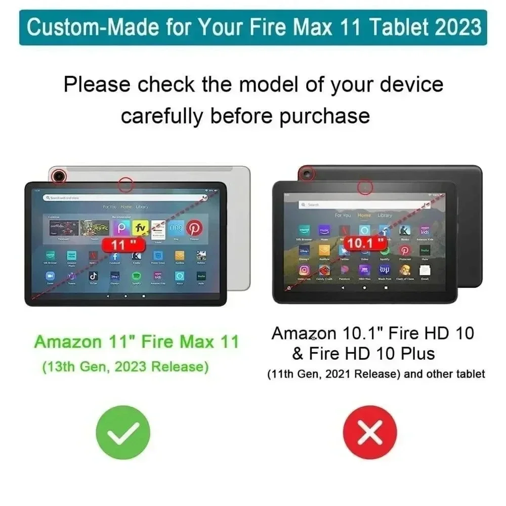 Kids EVA‎ Shockproof Case Screen Protector Stand For Amazon Kindle Fire Max 11